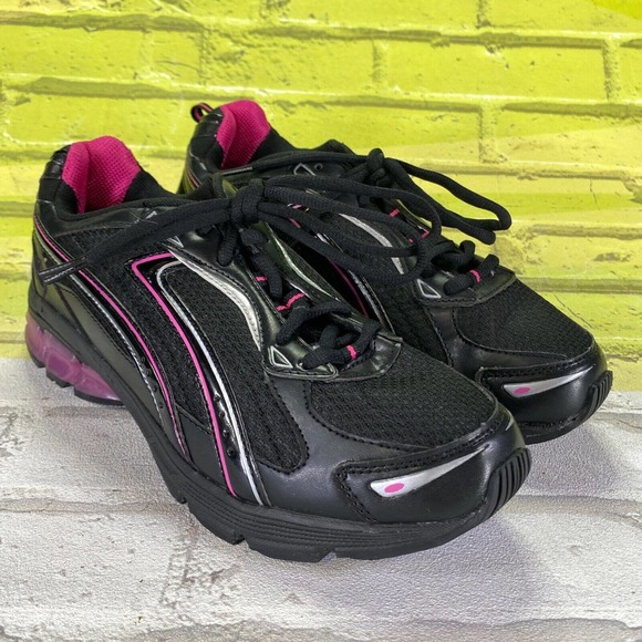 Women's Danskin Now Chaser Athletics Shoes Size 9W Black Pink Silver EUC - Picture 3 of 10